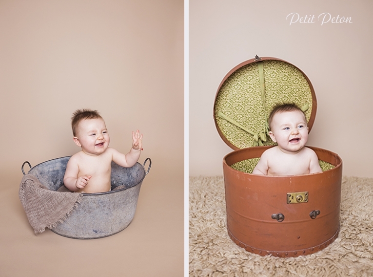 Photographe bébé val de marne avec un bébé de 8 mois